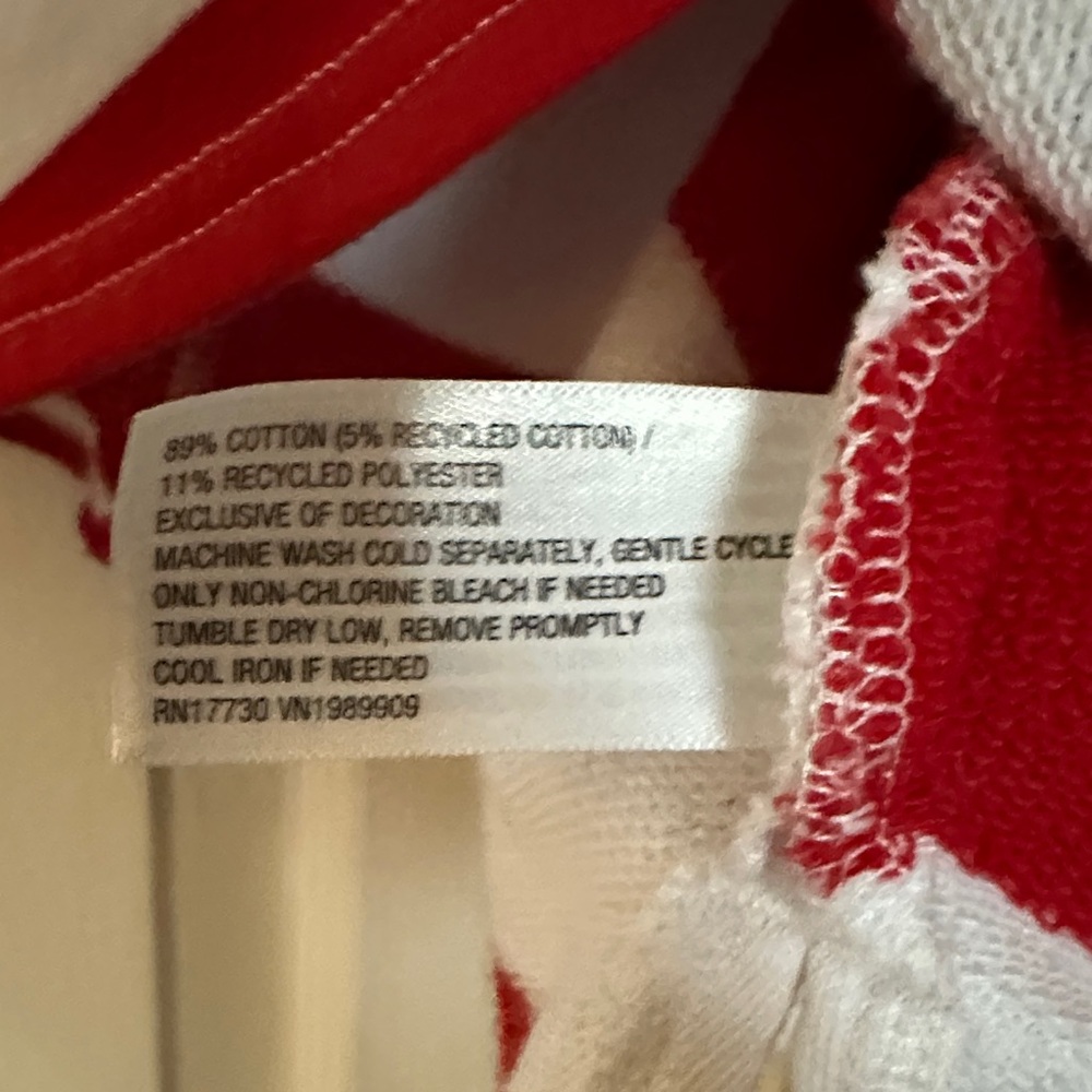Joy Lab Red and White Striped Cropped Rugby Top - Picture 5 of 9